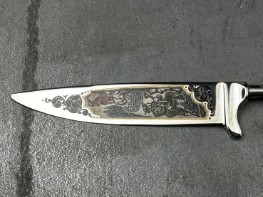 Bayrische Nickerklinge mit farbiger Ätzung 25